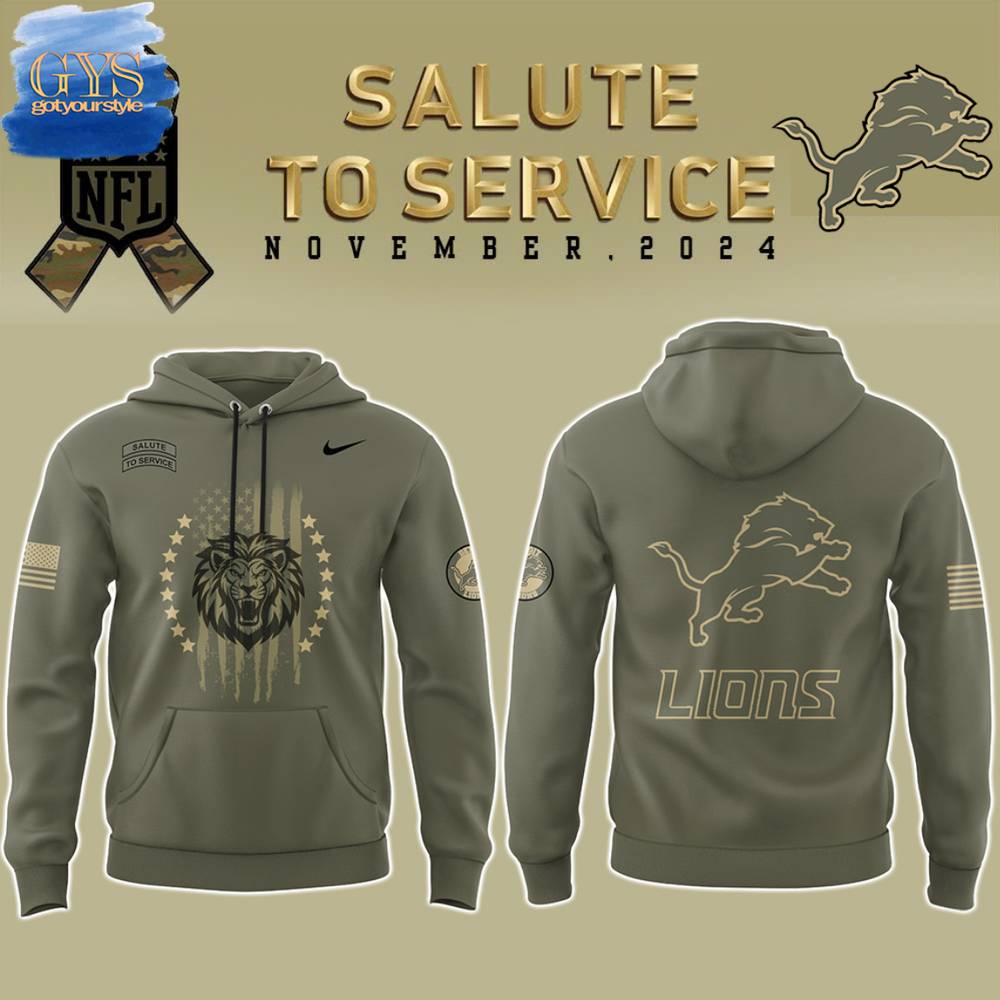 Detroit Lions Veterans Day 2024 Limited Edition Hoodie