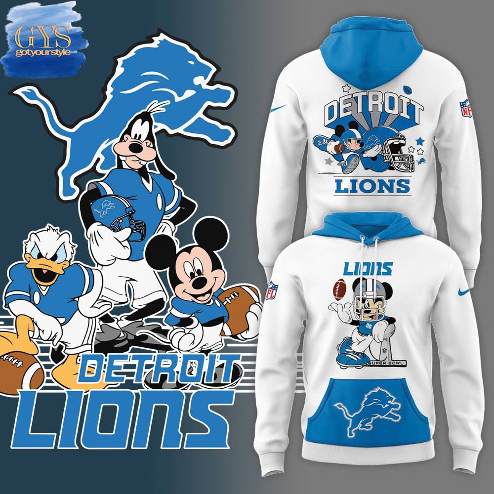 Detroit Lions x Disney Mickey Mouse Limited Edition Hoodie