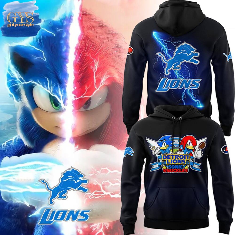 Detroit Lions x Sonic And Knuckles Limited Edition Hoodie