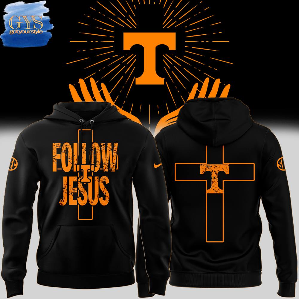 Follow Jesus Tennessee Volunteers Limited Edition Black Hoodie