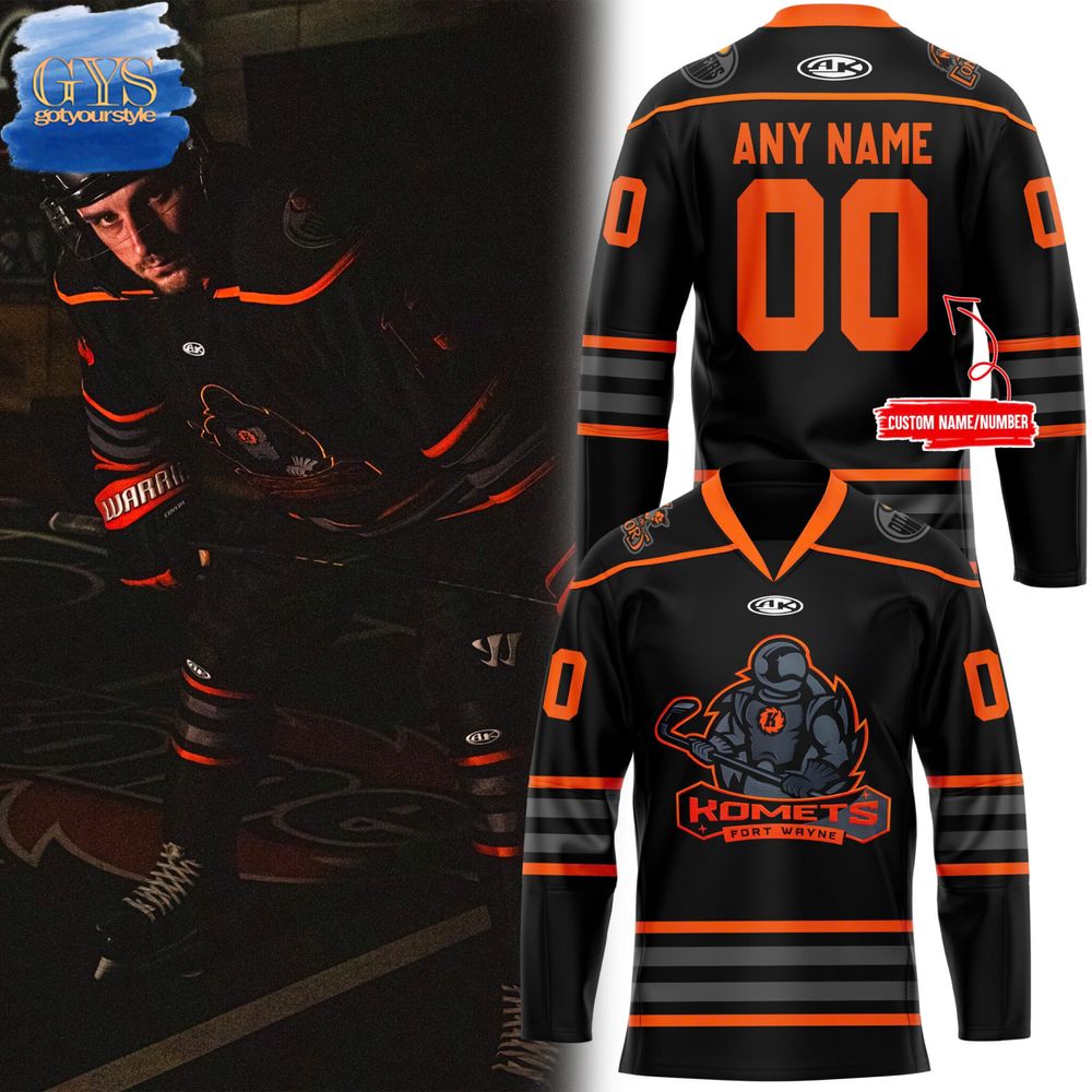 Fort Wayne Komets Blackout Night 2024 Limited Edition Hockey Jersey