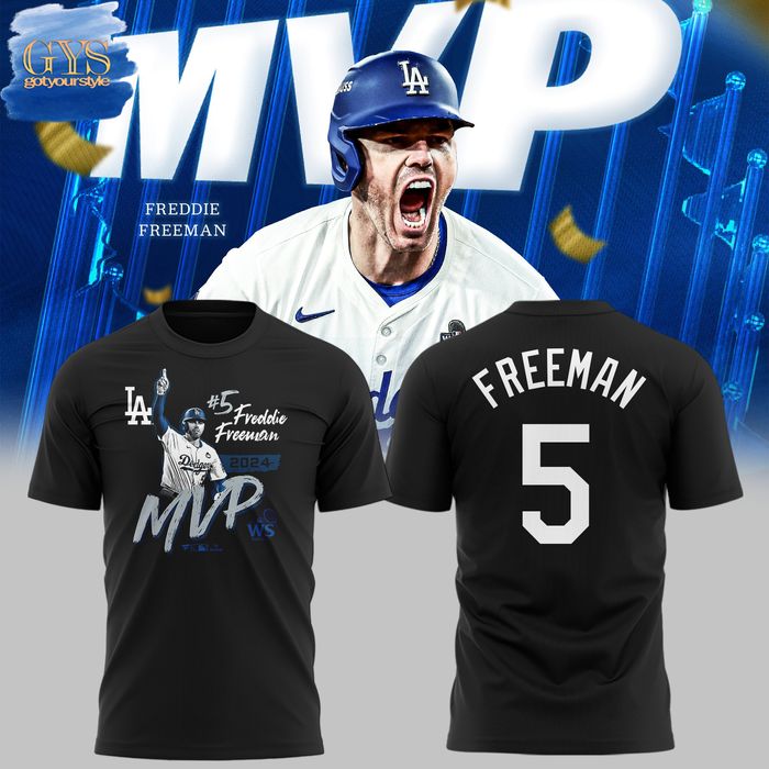 Freddie Freeman 2024 World Series MVP Black Shirt