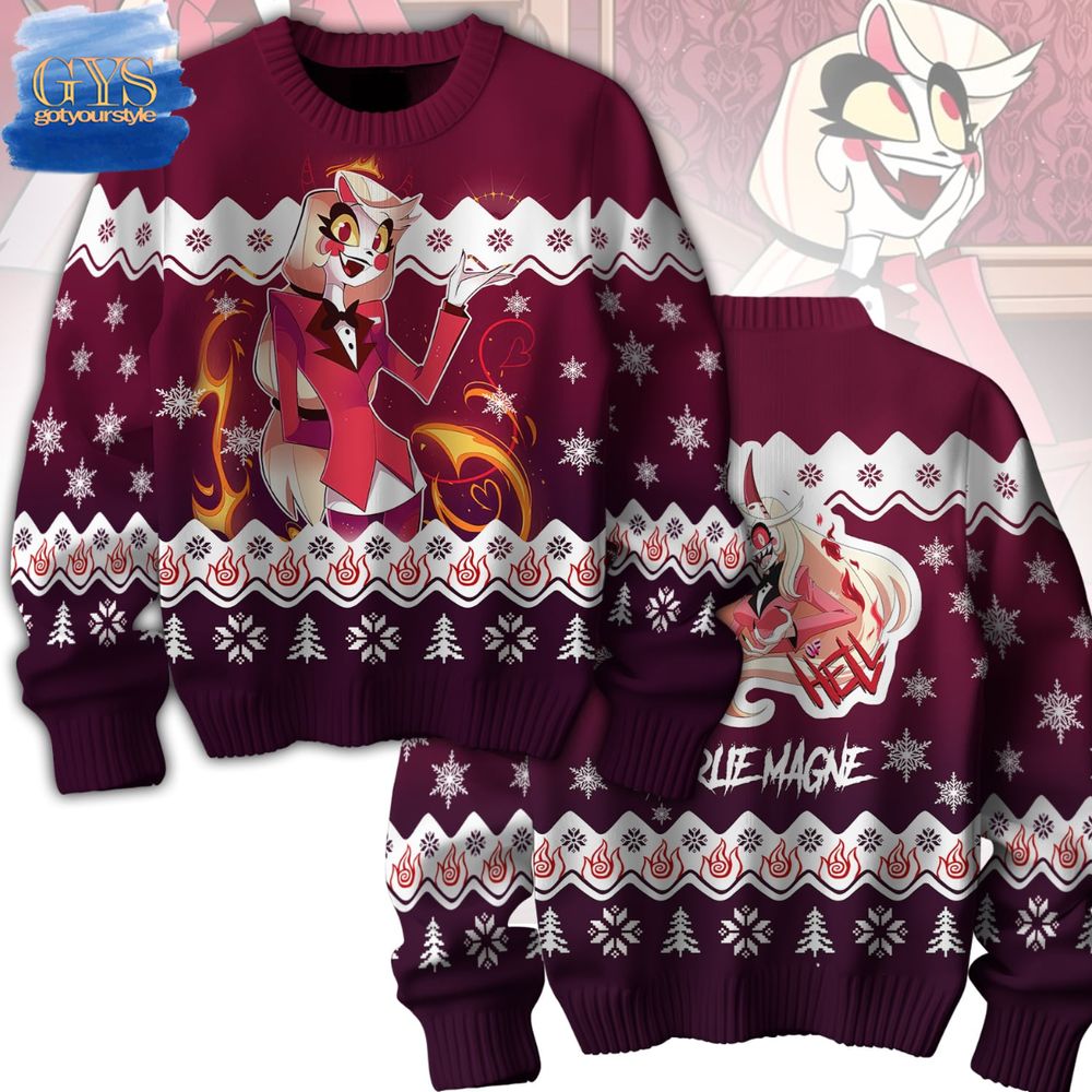 Hazbin Hotel Charlie Magne Ugly Christmas Sweater