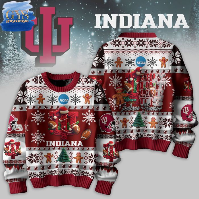 Indiana Hoosiers They Not Like Us Ugly Christmas Sweater