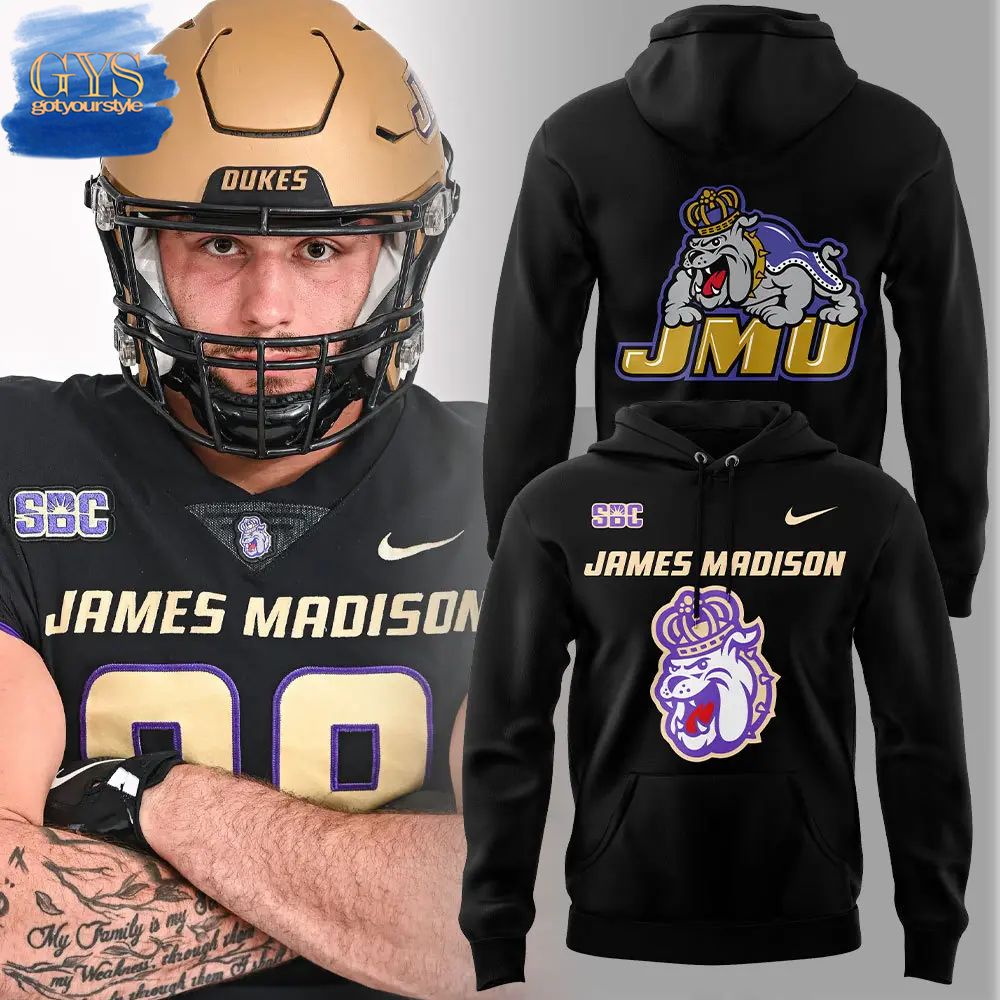 James Madison University Football Uniform Black Out Hoodie