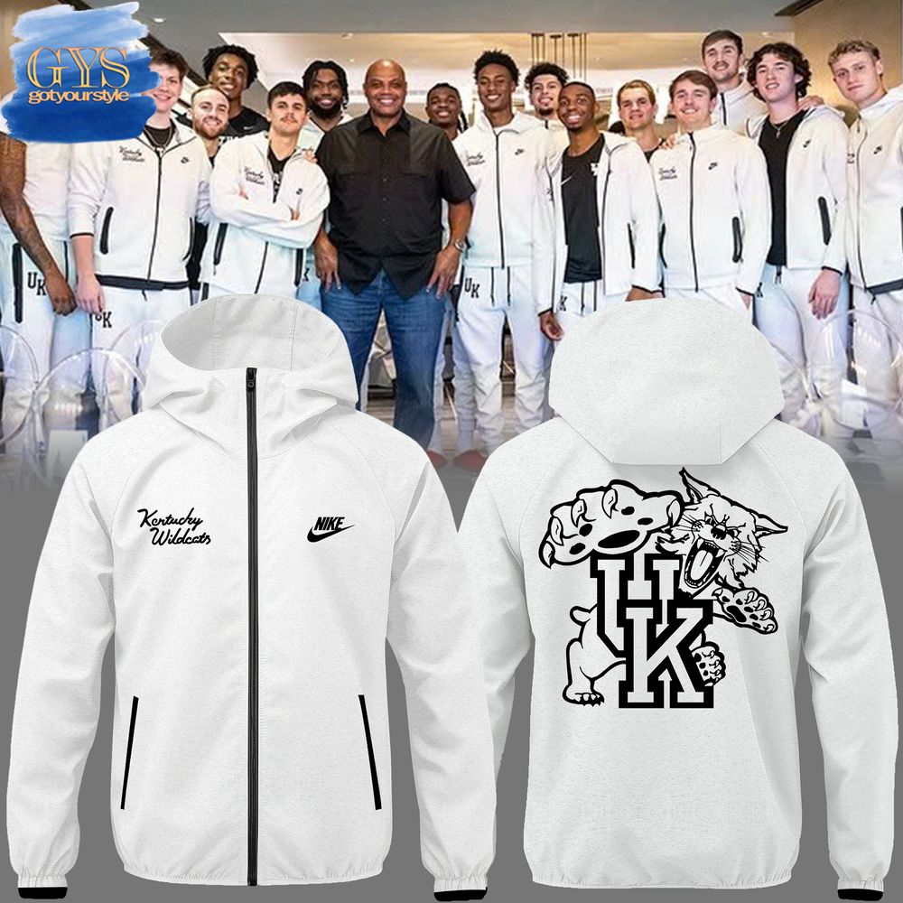 Kentucky Wildcats 2024 Special Edition White Hooded Windbreaker Jacket