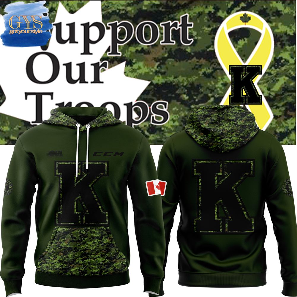 Kingston Frontenacs Support Our Troops Limited Edition Hoodie