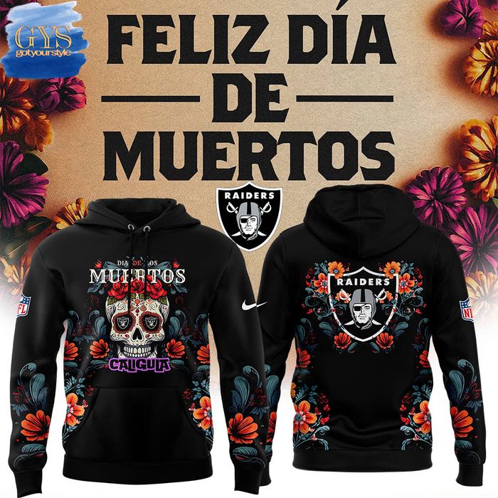 Las Vegas Raiders Feliz Dia De Los Muertos 2024 Limited Edition Hoodie