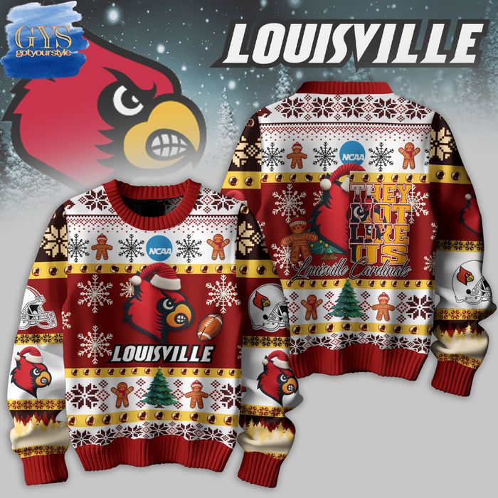 Louisville Cardinals They Not Like Us Ugly Christmas Sweater