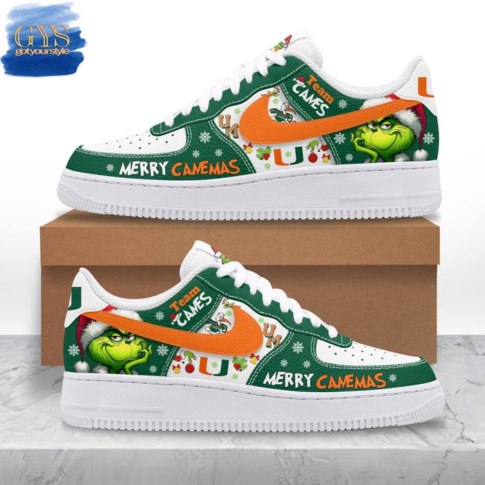 Miami Hurricanes Merry Canemas Air Force 1