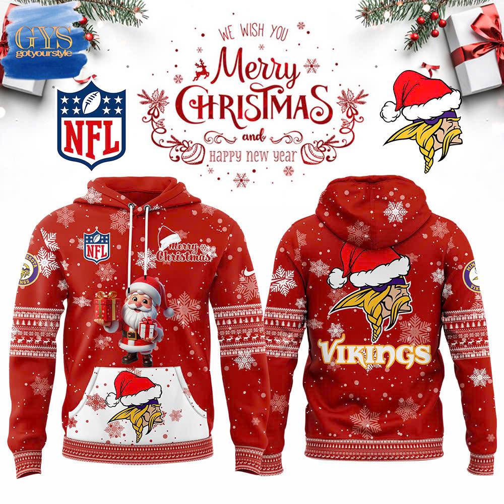 Minnesota Vikings 2024 Merry Christmas Premium New Limited Pullover Hoodie