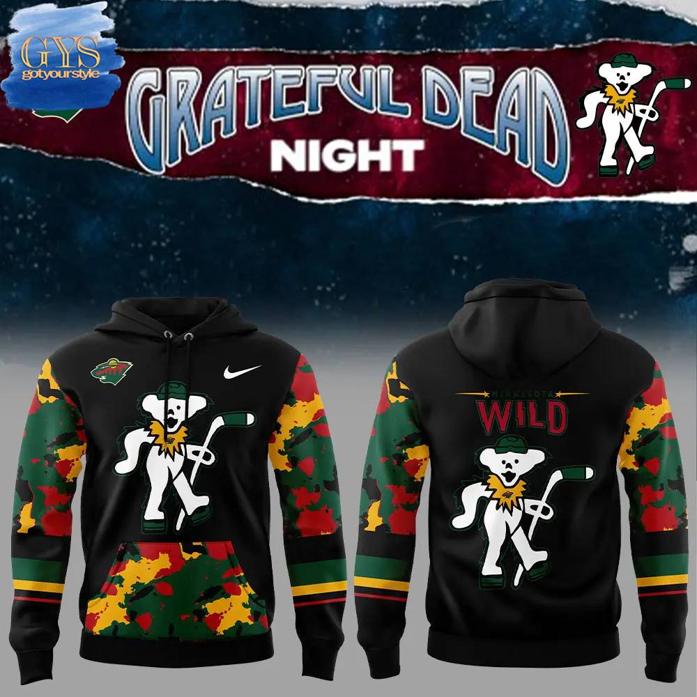 Minnesota Wild Grateful Dead Night 2024 Limited Edition Nike Hoodie