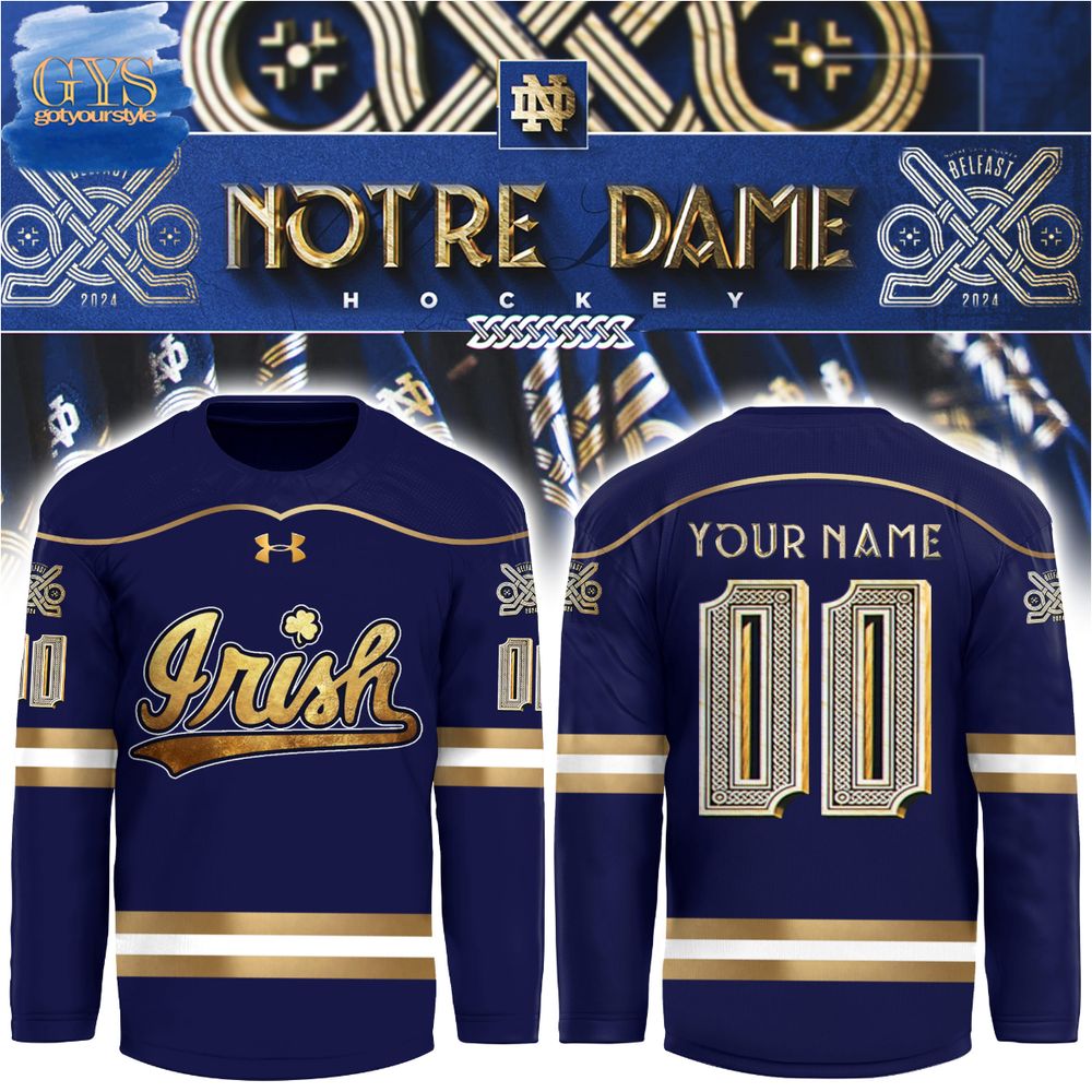 Notre Dame Friendship Four Tournament 2024 Specialty Hockey Jersey