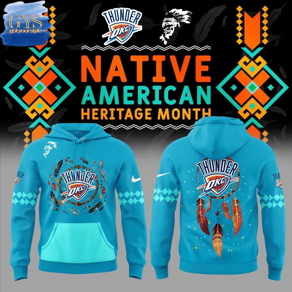 Oklahoma City Thunder Native American Heritage Month 2024 Limited Edition Hoodie