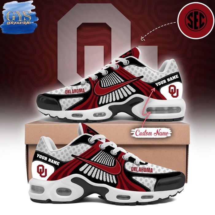 Oklahoma Sooners Custom Name Air Max Plus Sneakers