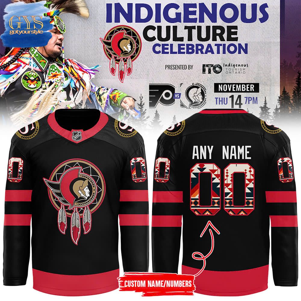 Ottawa Senators Native American Heritage Month 2024 Limited Edition Jersey