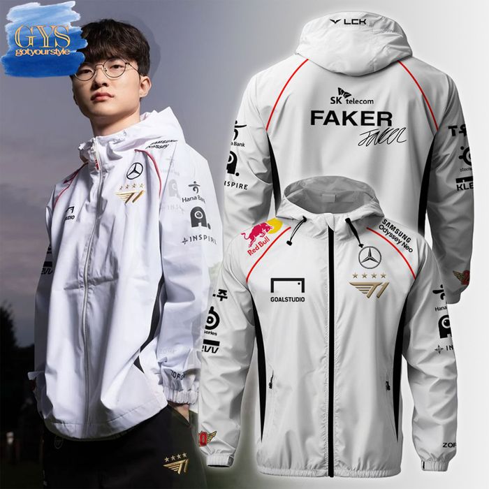 SKT T1 Faker Signed Limited Edition Windbreaker Jacket