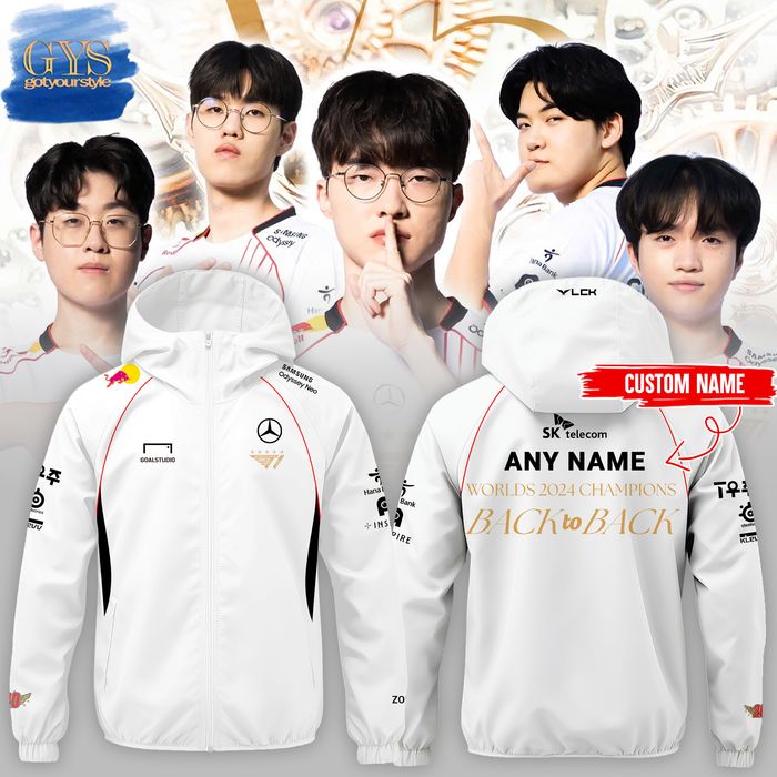 SKT T1 World 2024 Champions Limited Edition Windbreaker Jacket