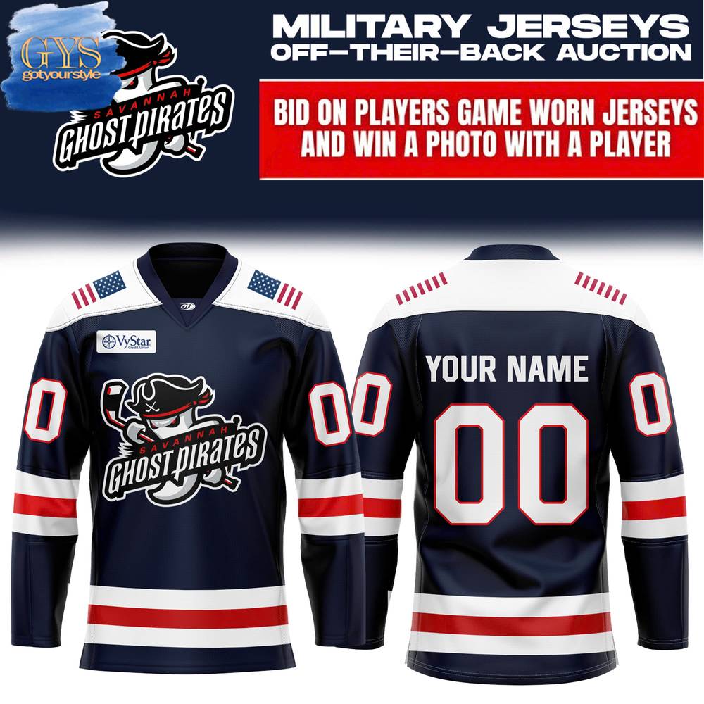 Savannah Ghost Pirates Military Appreciation Night 2024 Limited Hockey Jersey