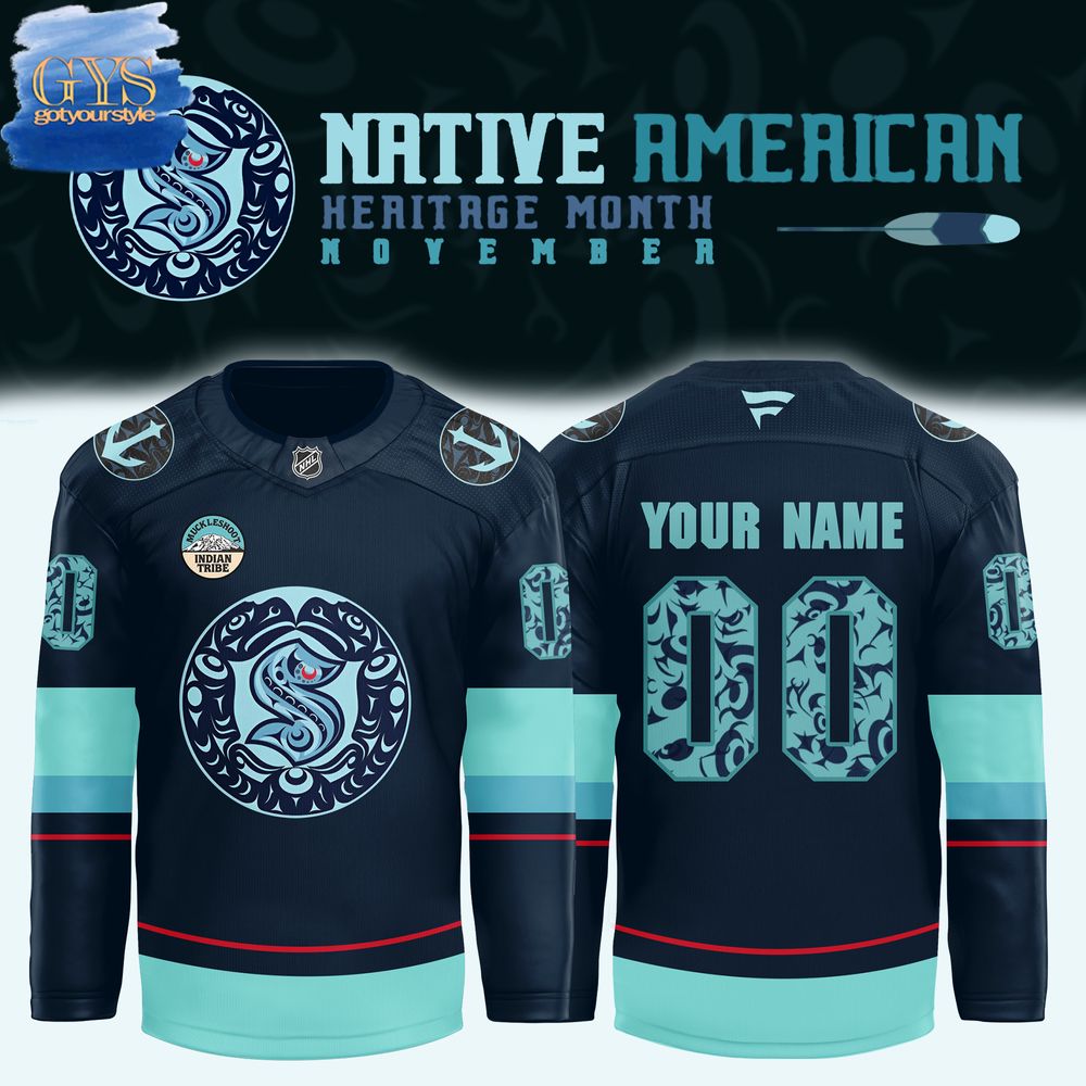 Seattle Kraken 2024 NHL Native American Heritage Month Premium Limited Jersey