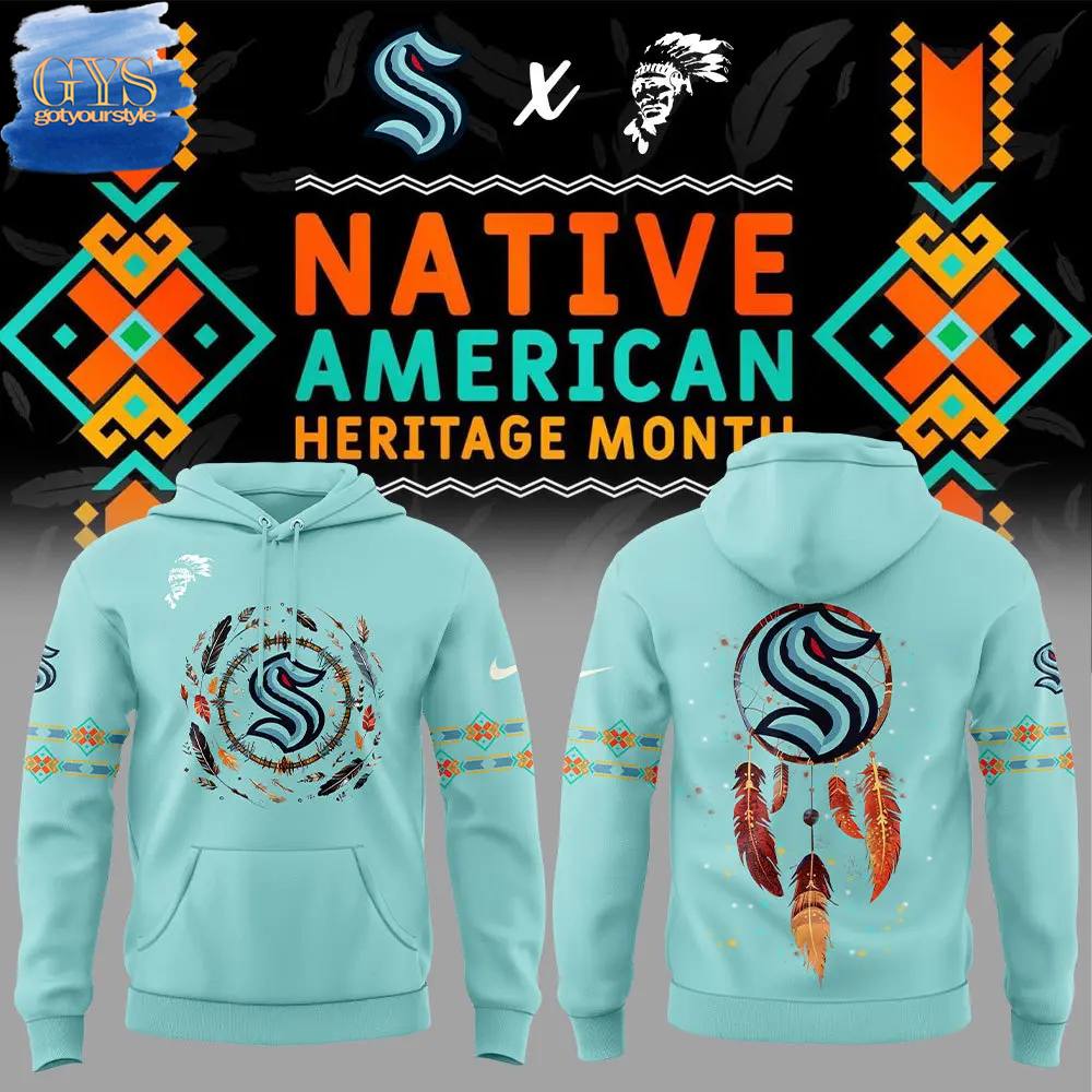 Seattle Kraken Native American Heritage Month 2024 Limited Edition Hoodie