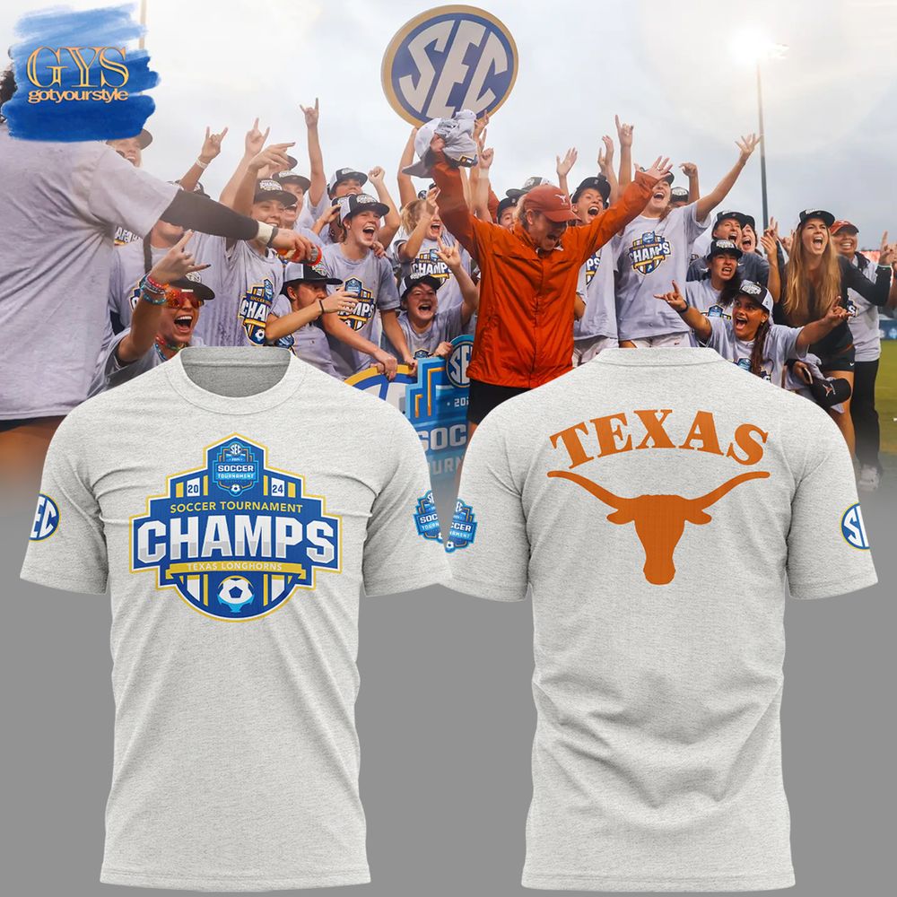 Texas Longhorns 2024 SEC Women’s Soccer Tournament Champions T-Shirt