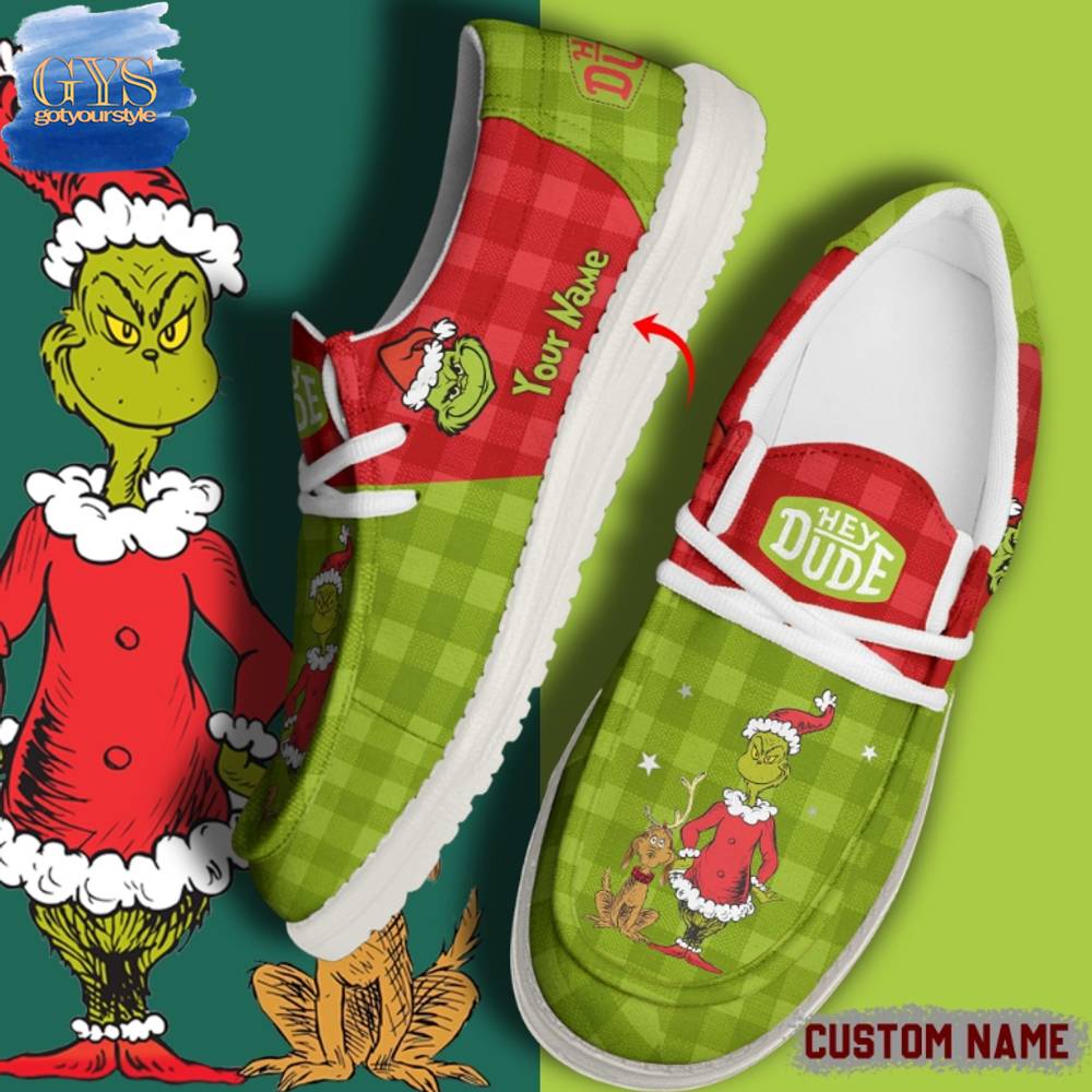 The Grinch Personalized Limited Edition Hey Dude Shoes