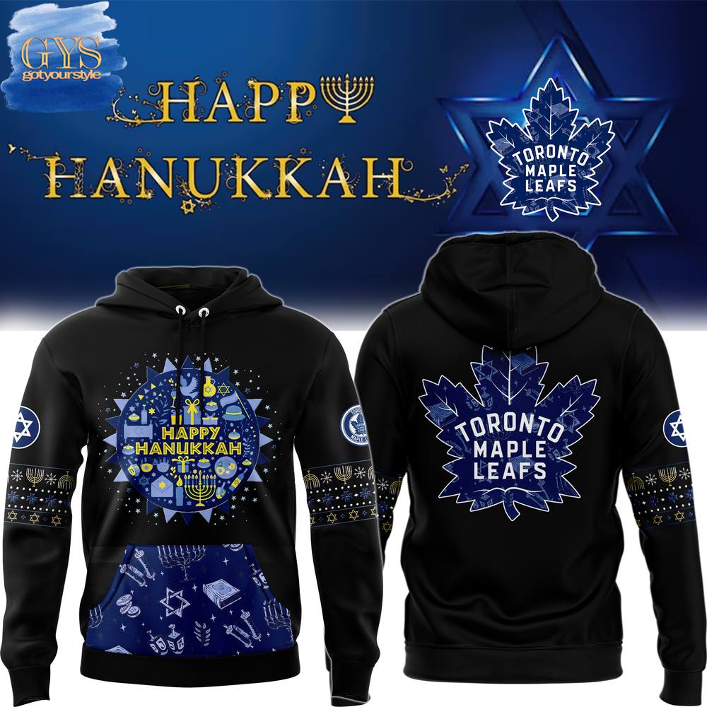 Toronto Maple Leafs 2024 Hanukkah Holiday Premium Limited Hoodie