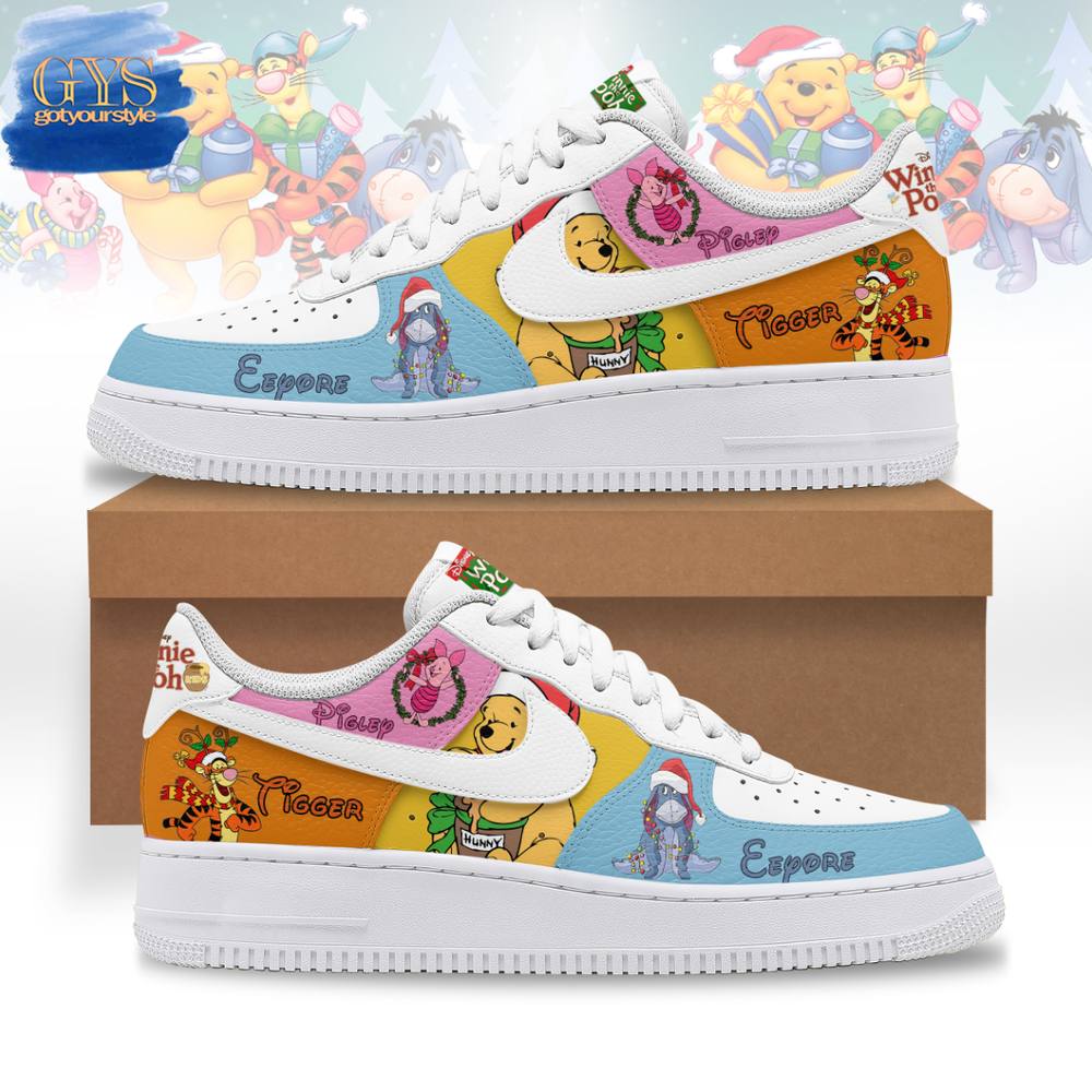 Winnie The Pooh Disney Movie Christmas Limited Edition Nike Air Force 1