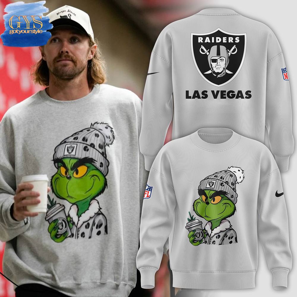 Las Vegas Raiders 2024 The Grinch Premium Limited Sweatshirt