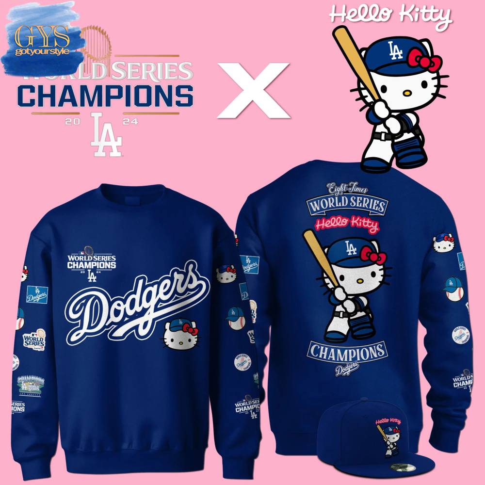 Los Angeles Dodgers Hello Kitty World Champions Limited Edition 2024 Sweatshirt