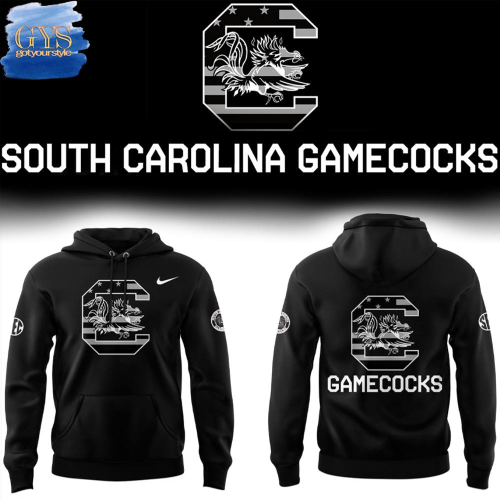 South Carolina Gamecocks Veterans Day Black And White Special Hoodie