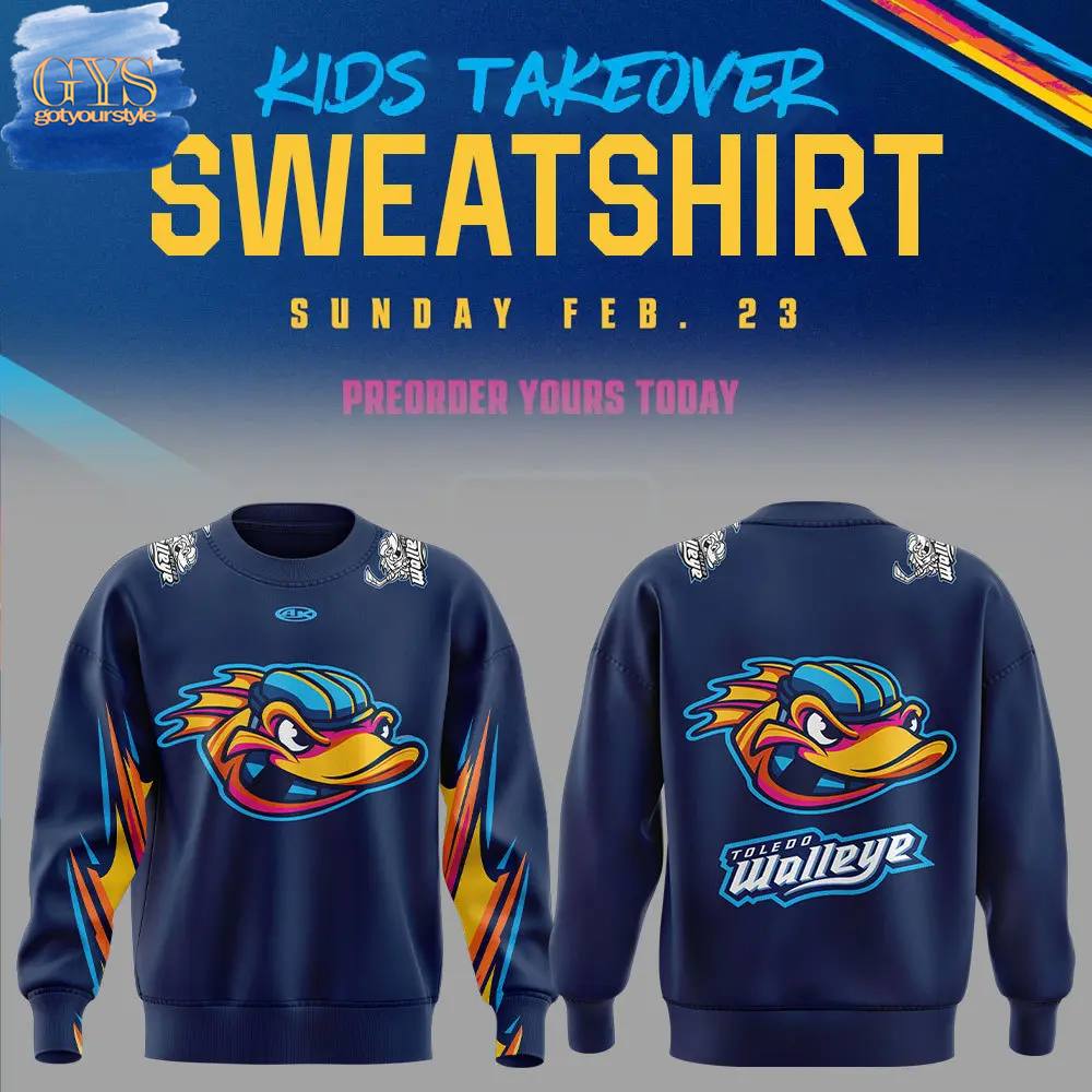 Toledo Walleye Kids Takeover Limited Edition Sweatshirt