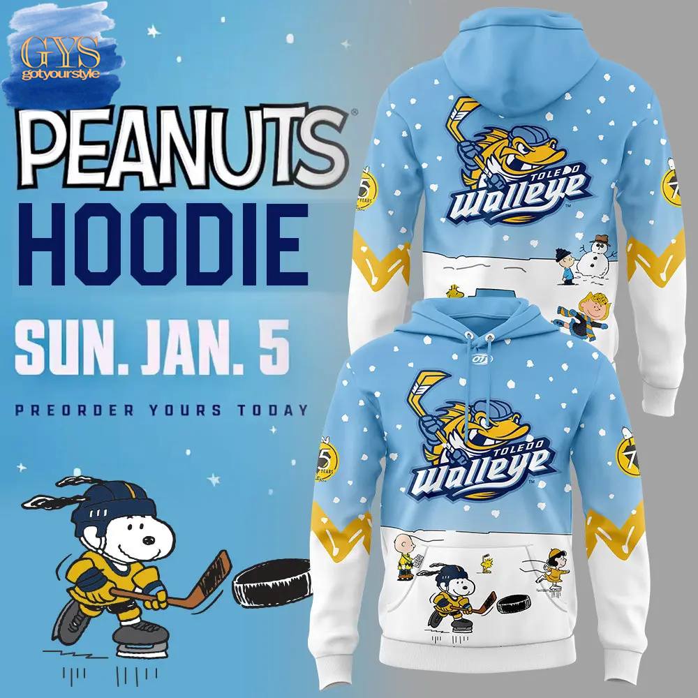 Toledo Walleye x Peanuts Limited Edition Hoodie