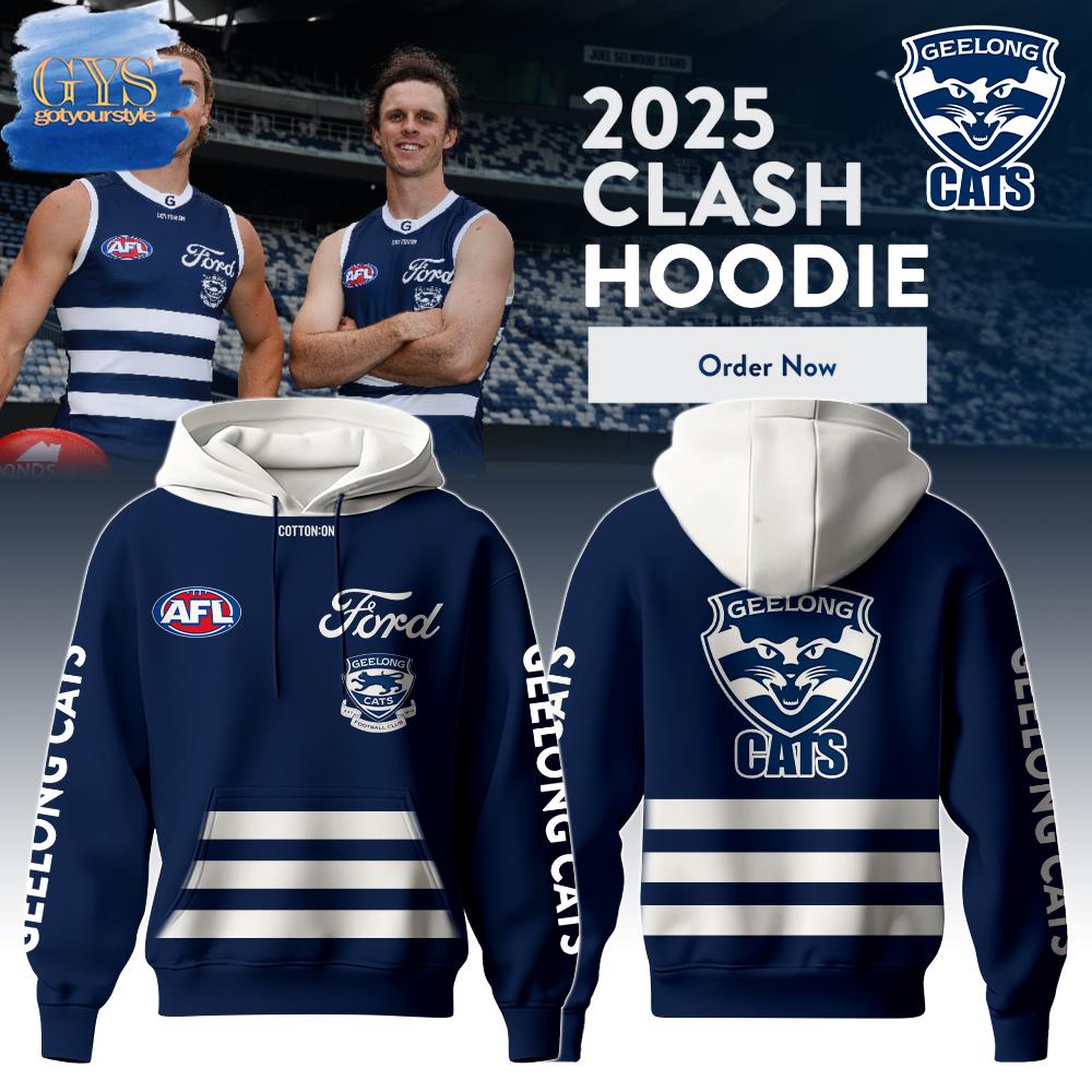 Geelong Cats AFL 2025 Clash Guernsey Hoodie