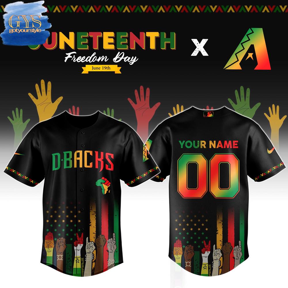 Arizona Diamondbacks MLB x Juneteenth Freedom Day Baseball Jersey