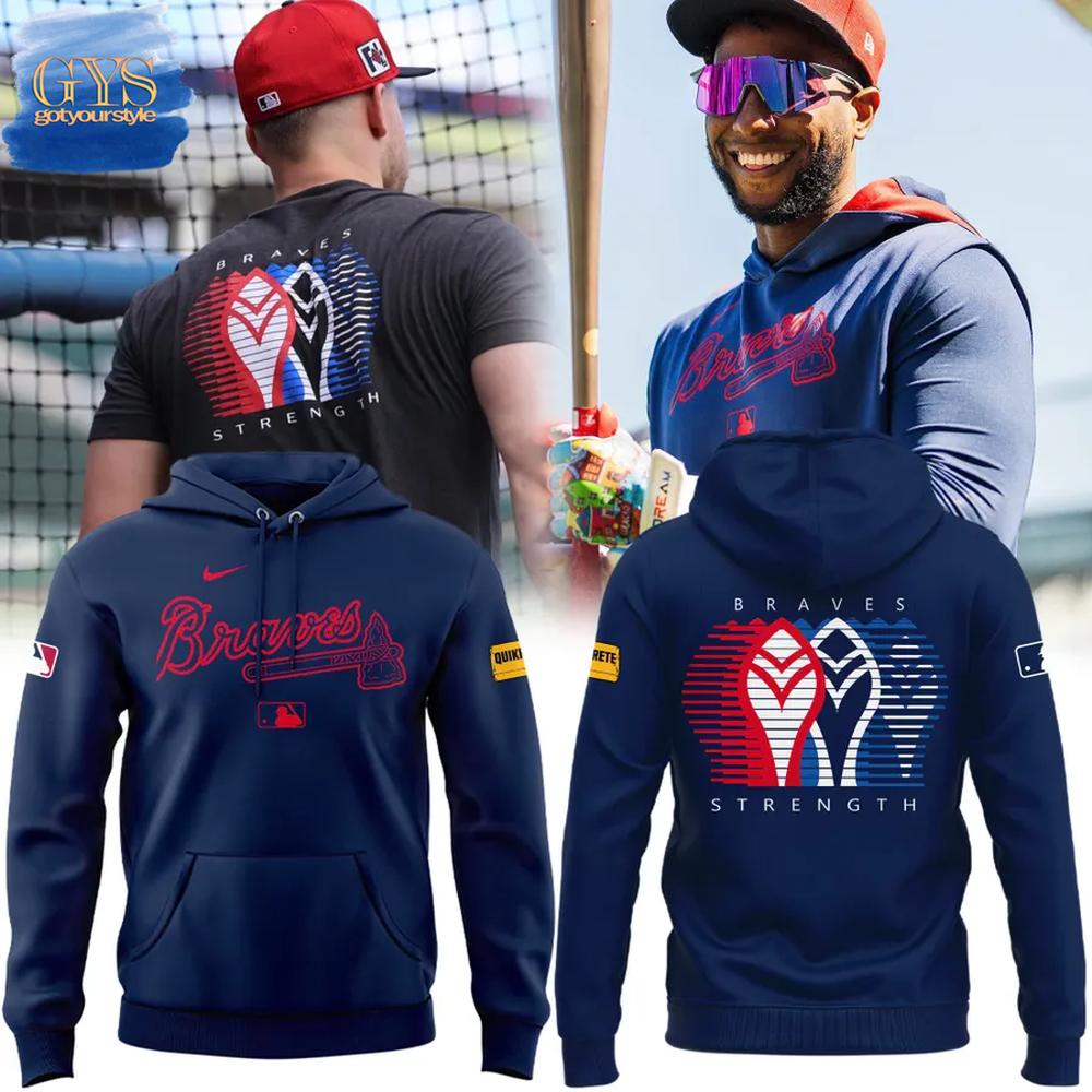 Atlanta Braves Baseball Braves Strength Navy Hoodie