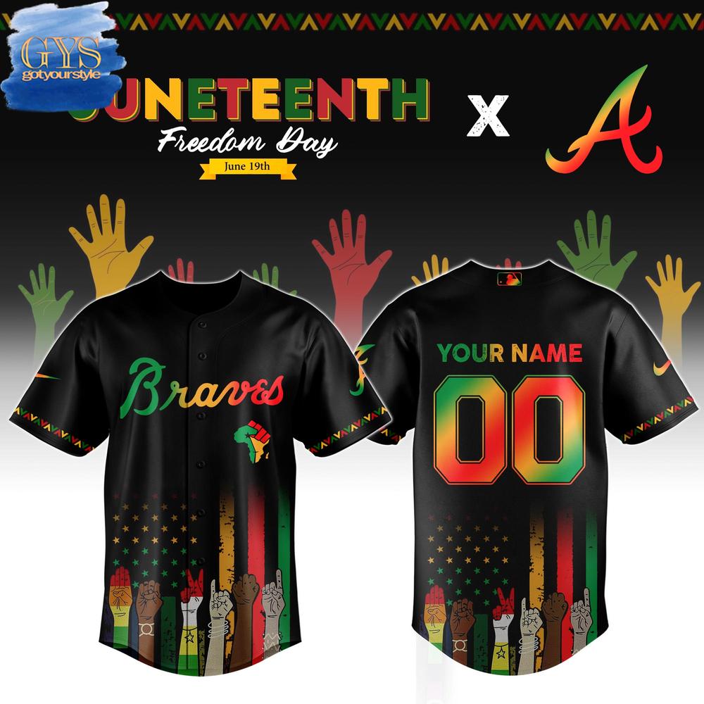 Atlanta Braves MLB x Juneteenth Freedom Day Baseball Jersey