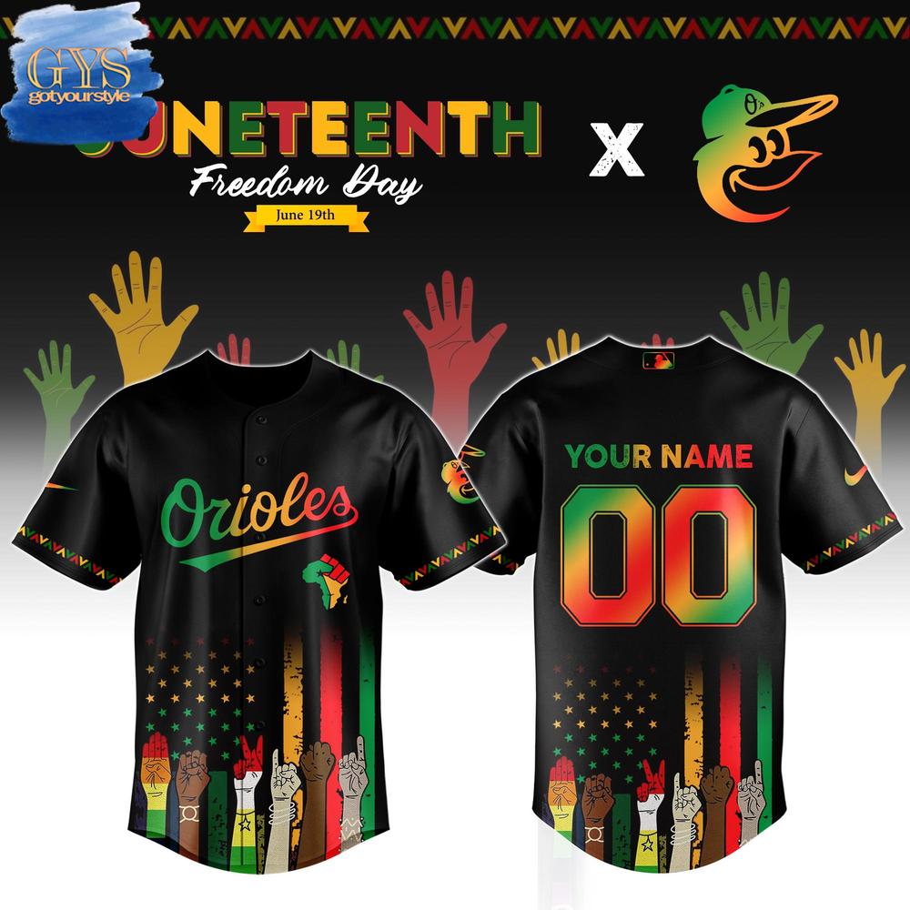 Baltimore Orioles MLB x Juneteenth Freedom Day Baseball Jersey