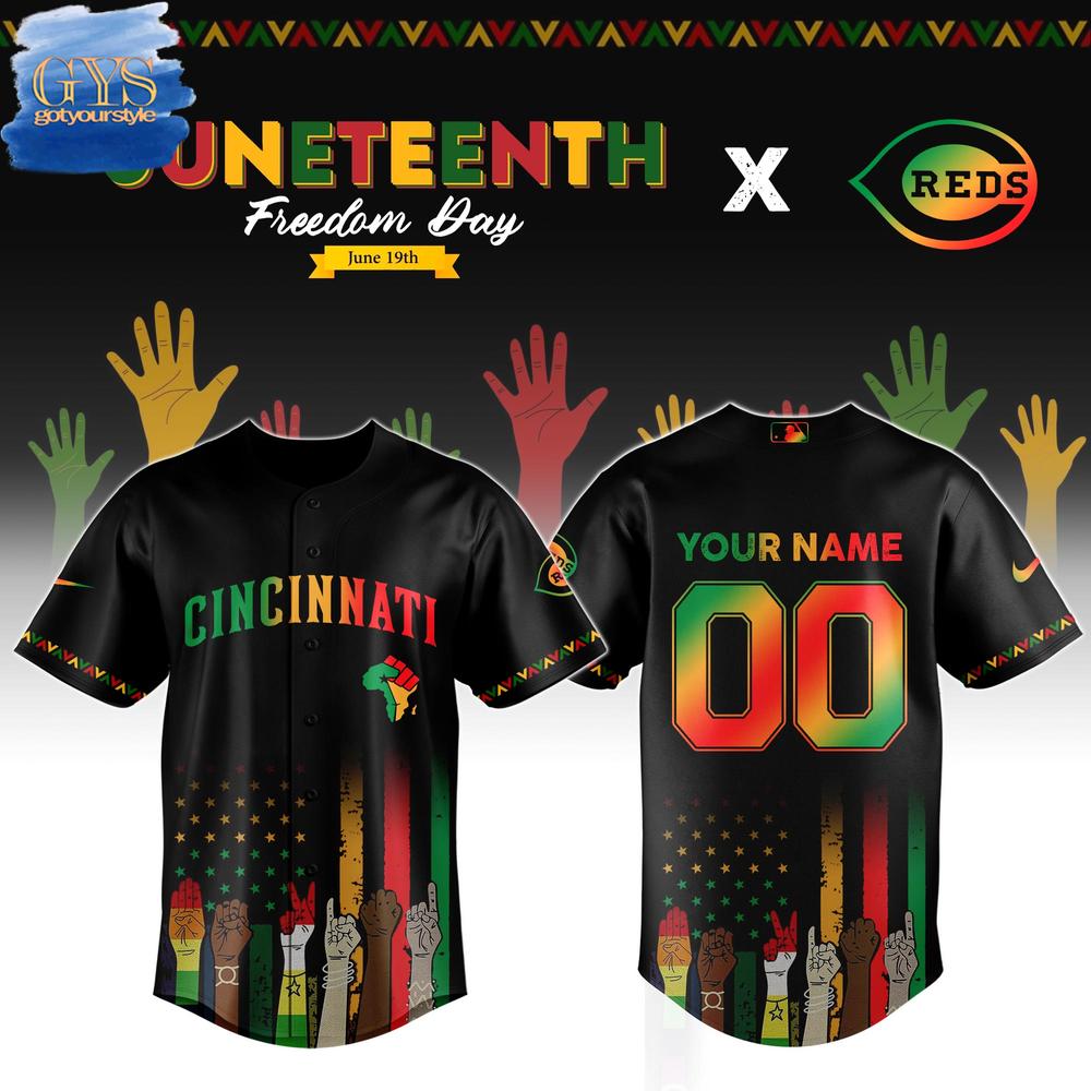 Cincinnati Reds MLB x Juneteenth Freedom Day Baseball Jersey