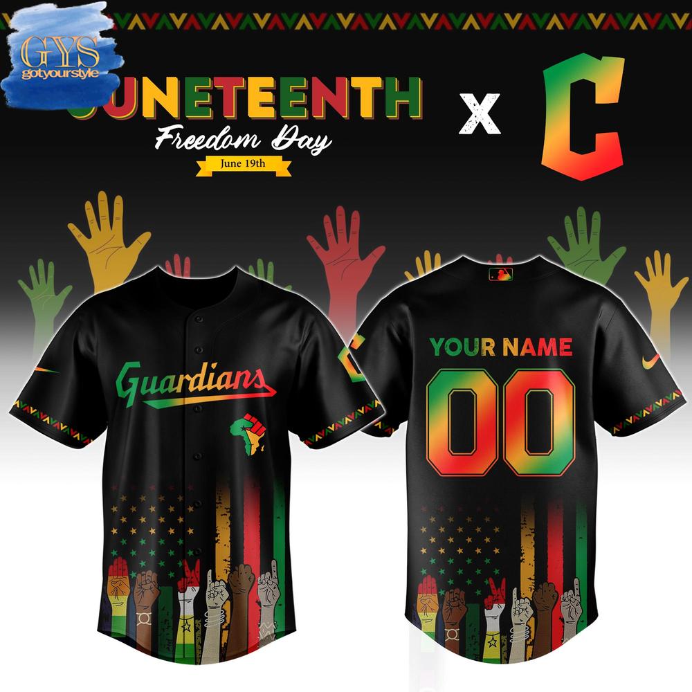 Cleveland Guardians MLB x Juneteenth Freedom Day Baseball Jersey