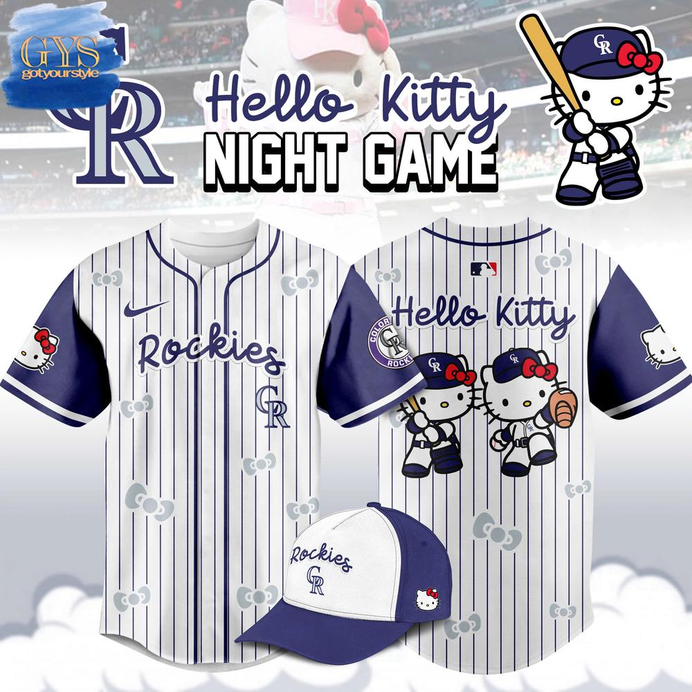 Colorado Rockies MLB x Hello Kitty Night Game Limited Edition Baseball Jersey 2025