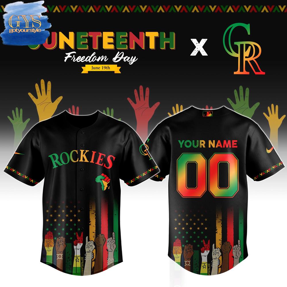 Colorado Rockies MLB x Juneteenth Freedom Day Baseball Jersey