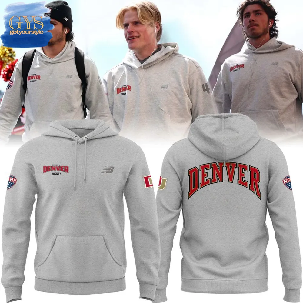 Denver Pioneers NCHC Special Edition Grey Hoodie