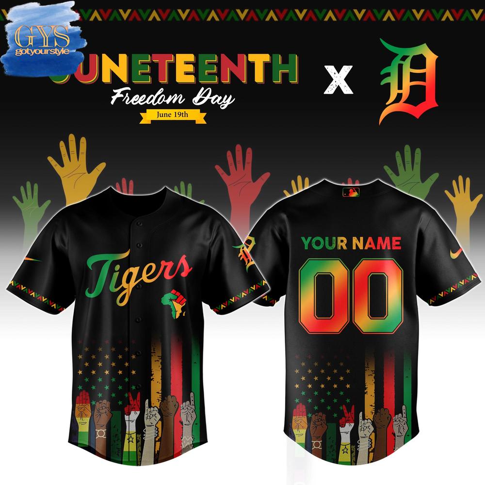 Detroit Tigers MLB x Juneteenth Freedom Day Baseball Jersey