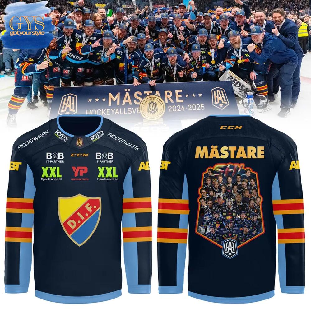 Djurgårdens IF Mästare Hockey Allsvenskan 2025 Hockey Jersey