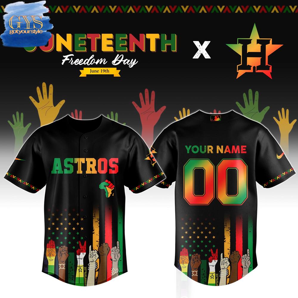 Houston Astros MLB x Juneteenth Freedom Day Baseball Jersey