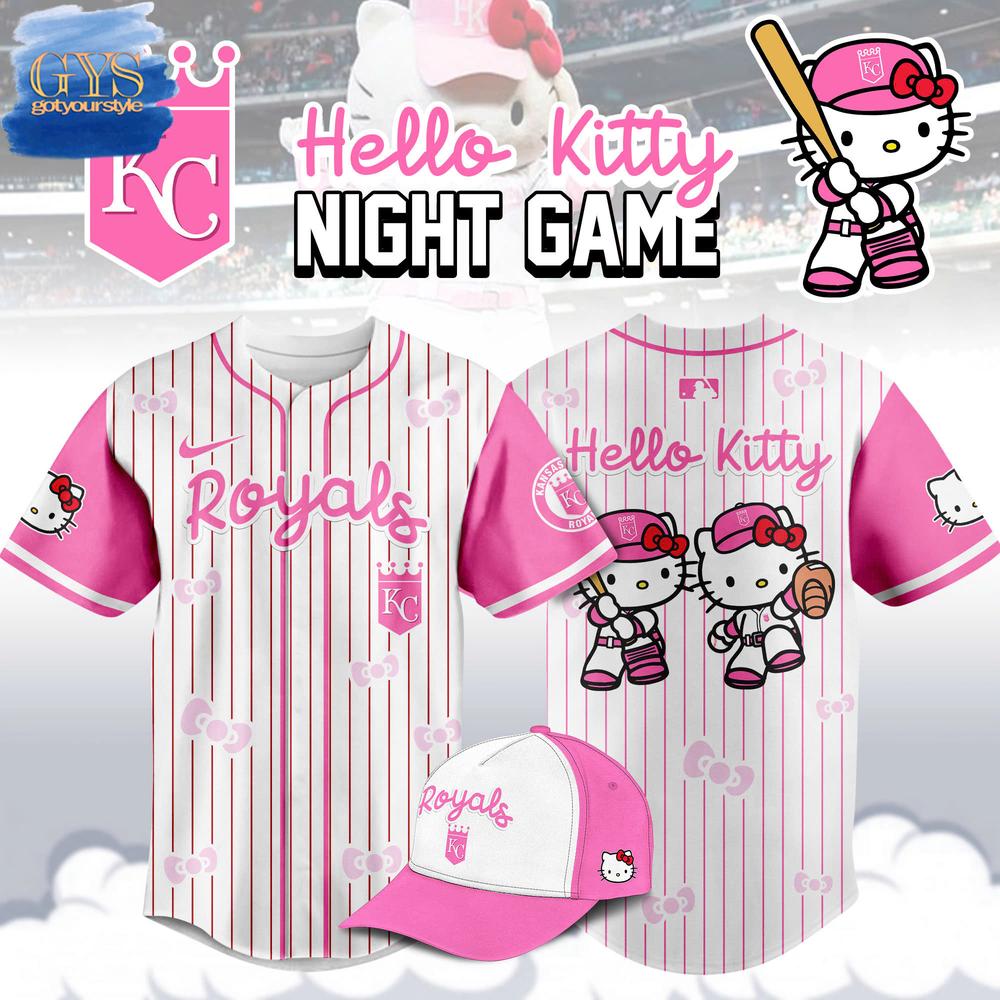 Kansas City Royals MLB x Hello Kitty Night Game 2025 Limited Edition Baseball Jersey