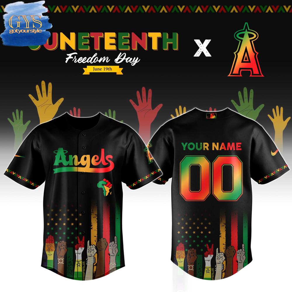 Los Angeles Angels MLB x Juneteenth Freedom Day Baseball Jersey