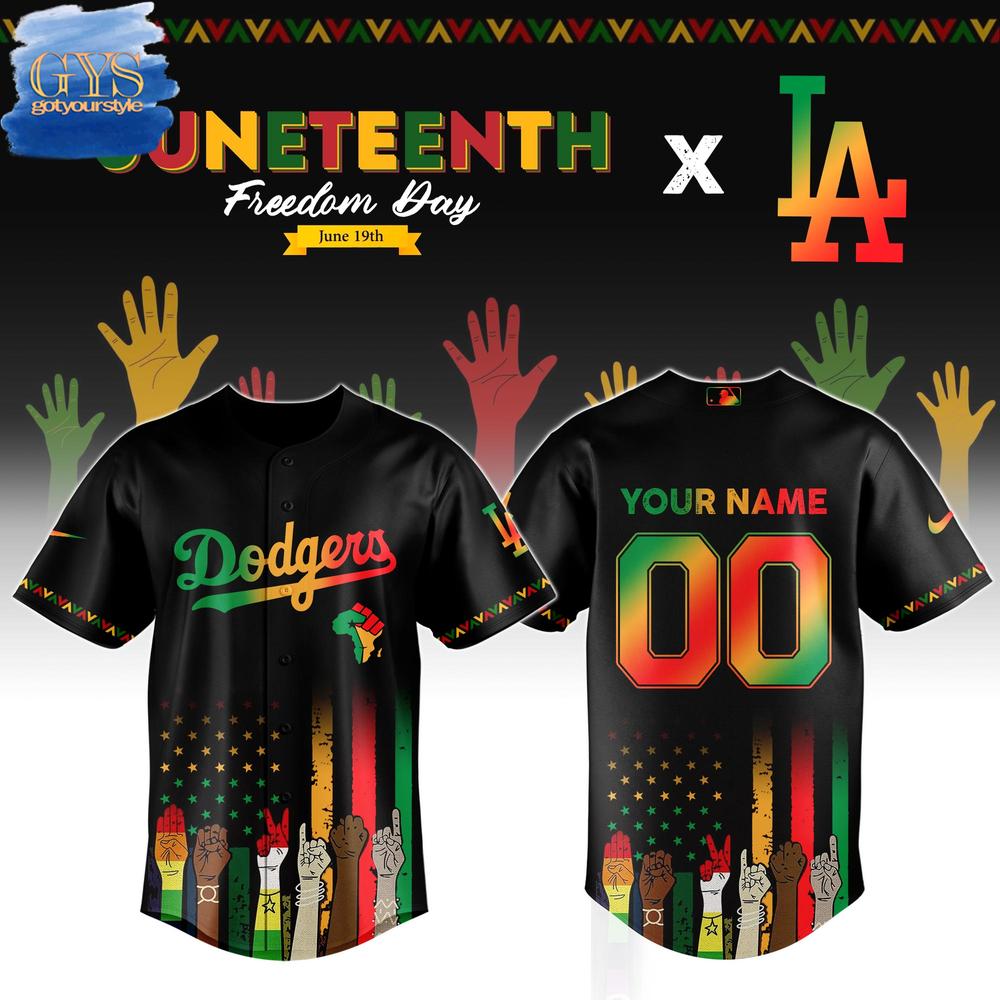 Los Angeles Dodgers MLB x Juneteenth Freedom Day Baseball Jersey
